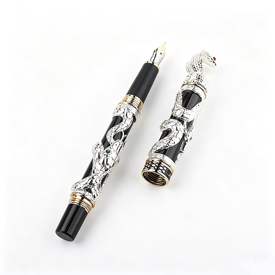 Vintage Collectible Pens - Caneta-tinteiro Jinhao Luxuosa com Relevo de