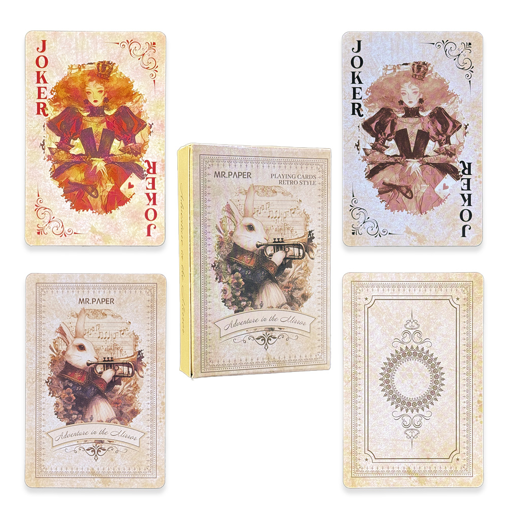 Vintage Collectible Playing Cards - 55 Cartas de Baralho Alice no