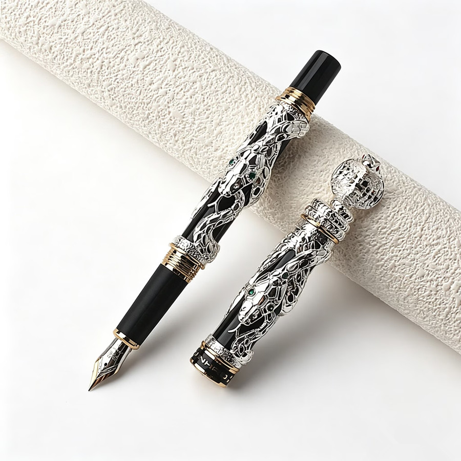 Vintage Collectible Pens - Caneta-tinteiro de Luxo Jinhao com Relevo