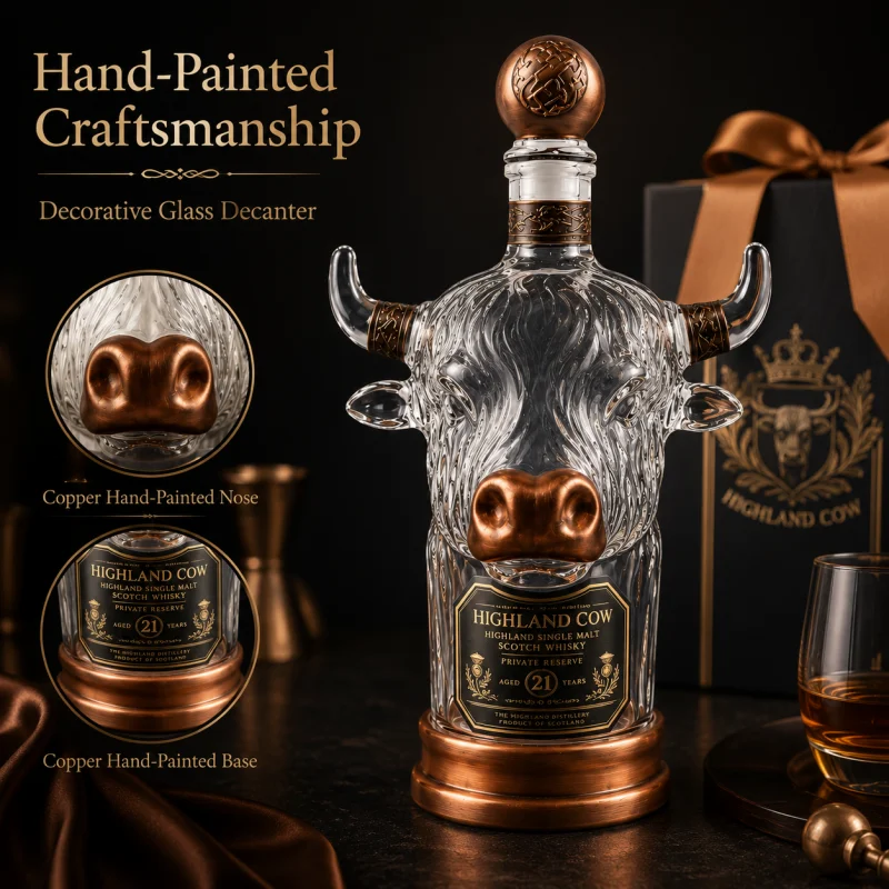 Vintage Collectible Liquor Bottles - Decantador de Uísque de Vidro em