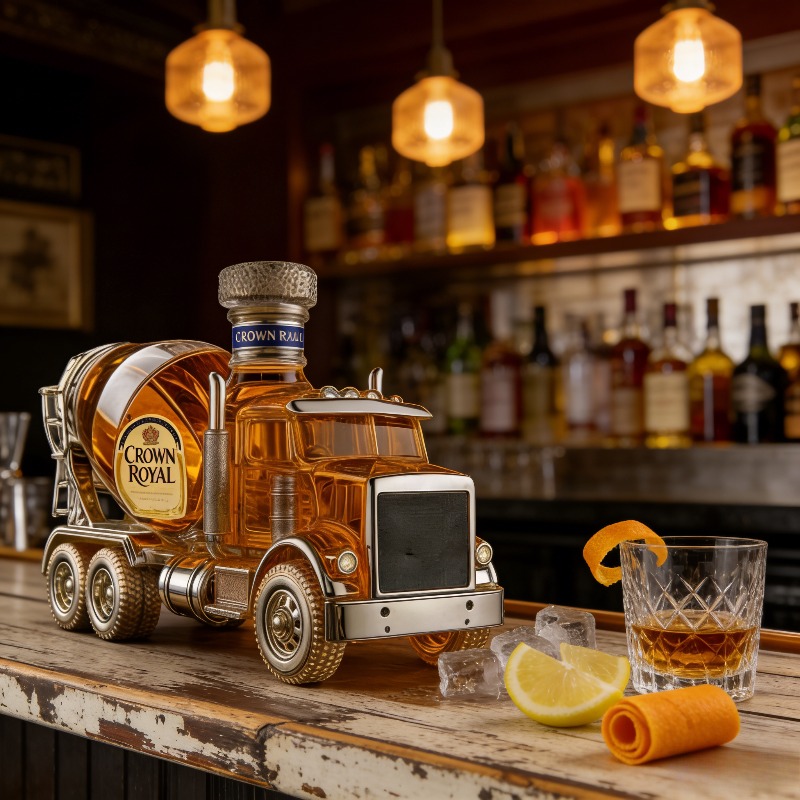 Vintage Collectible Liquor Bottles - Decantador de Uísque de Vidro com