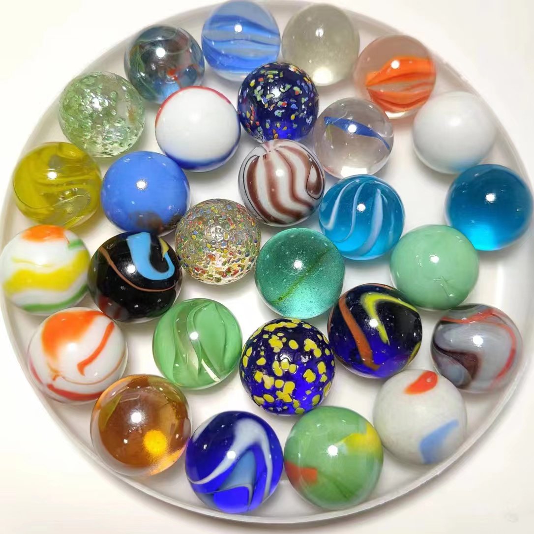 Vintage Collectible Marbles - Bolas de Vidro Coloridas de 16mm