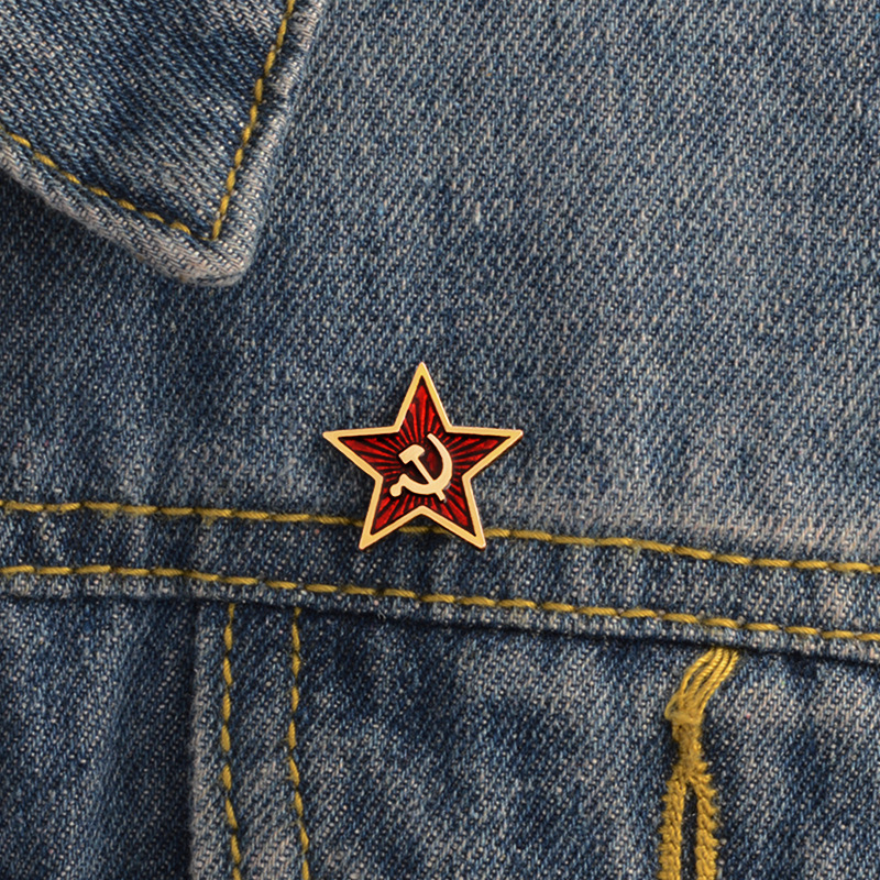 Collectible Vintage Brooches - Insignia de estrela vermelha da urss,