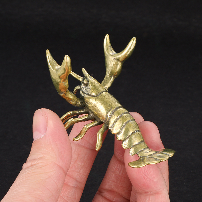 Vintage Collectible Pens - 【F】Ornamento de Lagostim em Latão Sólido,