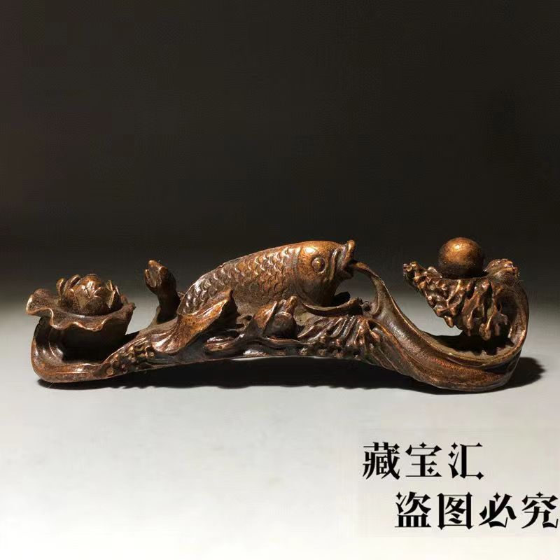 Vintage Collectible Pens - Escultura Decorativa Vintage de Bronze com