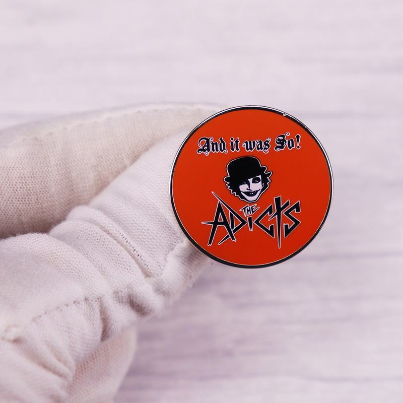 Collectible Vintage Brooches - The-Adicts Esmalte Pin Vintage Rock Band