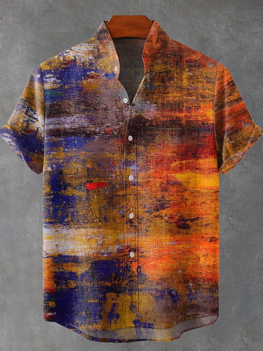 Camisa de arte masculina com e - Vintage Collectible Shop avaliação e preço
