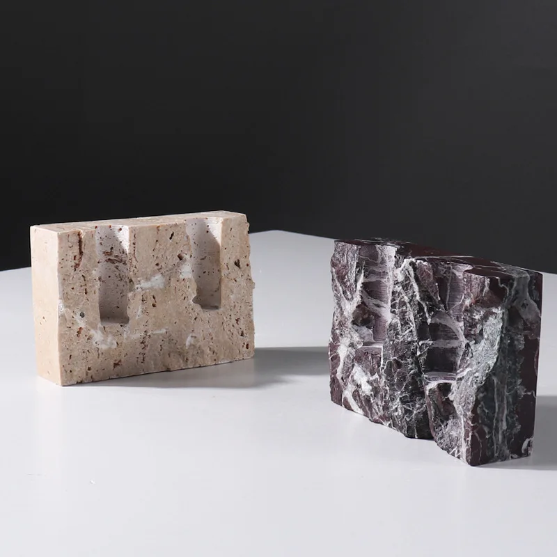 Castiçais de pedra de mármore  - Vintage Collectible Marbles avaliação e preço