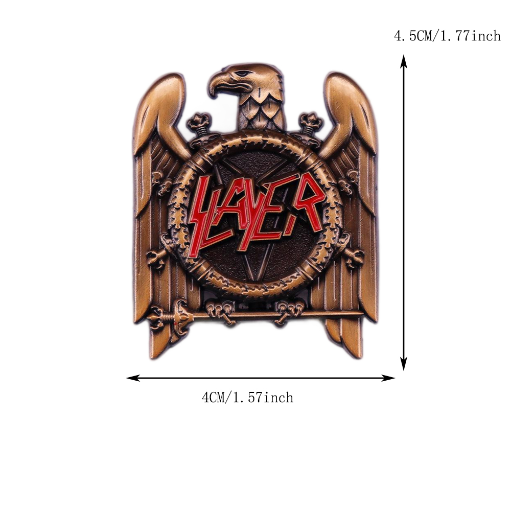 1pc retro heavy metal banda po - Collectible Vintage Brooches avaliação e preço