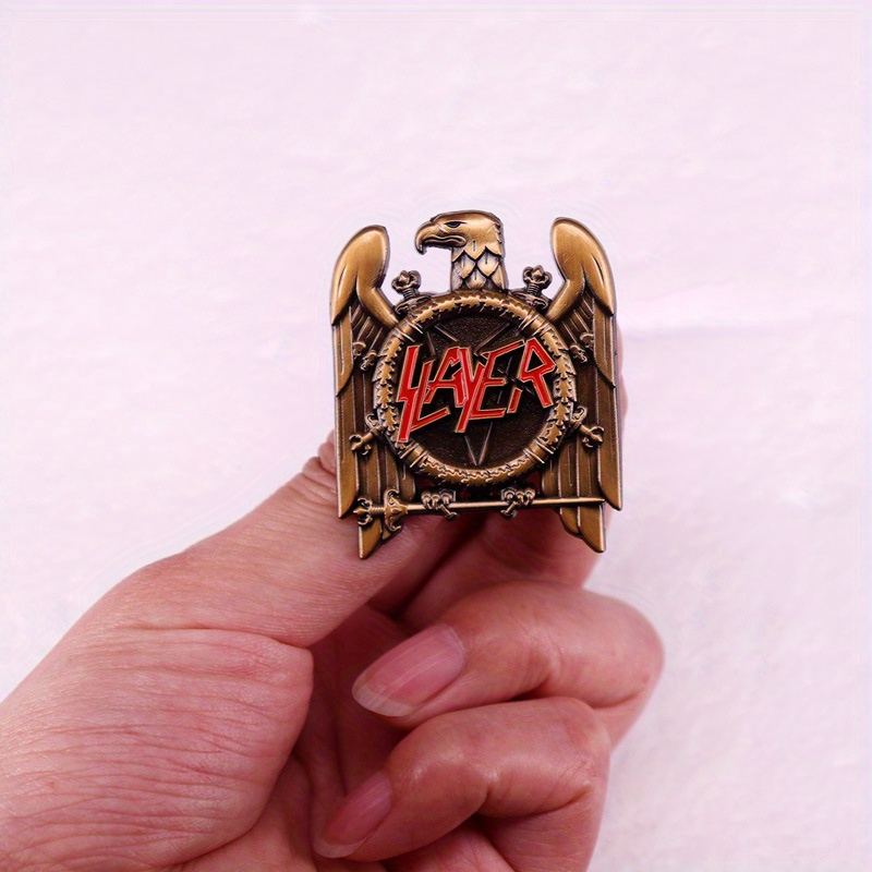 1pc retro heavy metal banda po - Collectible Vintage Brooches avaliação e preço