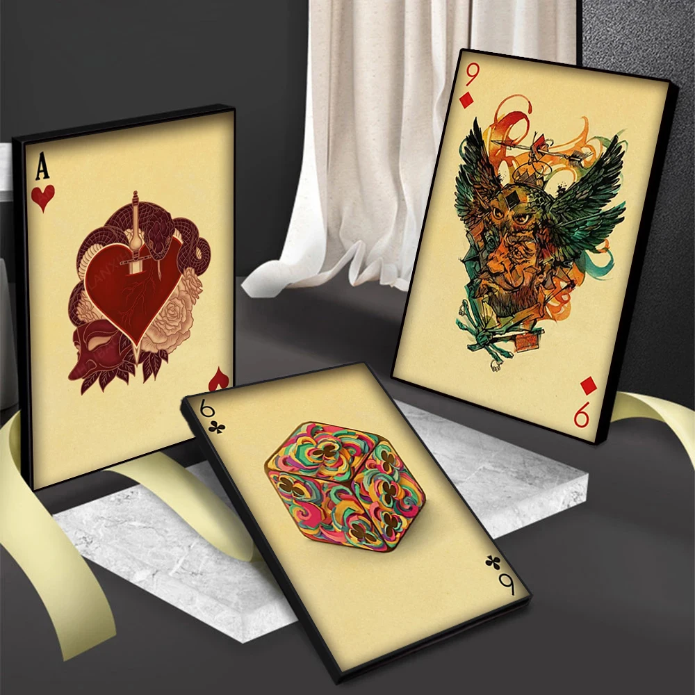Pôster de Citações da Coleção  - Vintage Collectible Playing Cards avaliação e preço