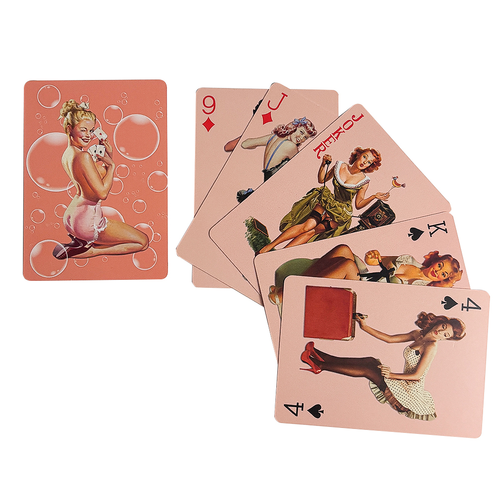 Pin-up Girls Jogando Cartas Ba - Vintage Collectible Playing Cards avaliação e preço